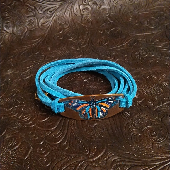 Handmade Butterfly Wrap Bracelet - Picture 4 of 5